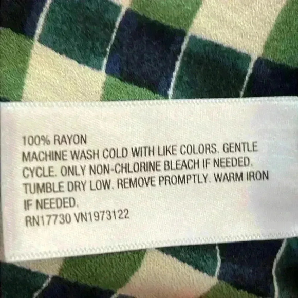 AVA VIV Dress Women’s Size 1X Black/Green/Cream Checked - Picture 6 of 8